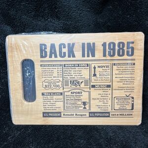 Retro 1985 Wooden Bamboo Cutting Board